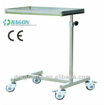 DW-HE014 Stainless steel over bed table rolling bed table